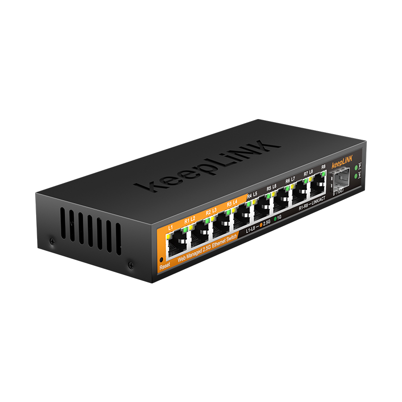 Ethernet Switch 8 Port - KeepLiNK 8-Port 2.5GbE Managed Ethernet Switch