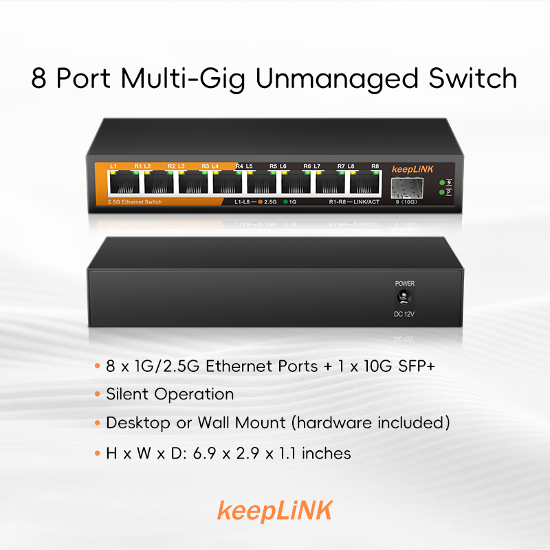 KeepLiNK 8-Port 2.5Gbps Ethern - Ethernet Switch 8 Port ulasan dan harga