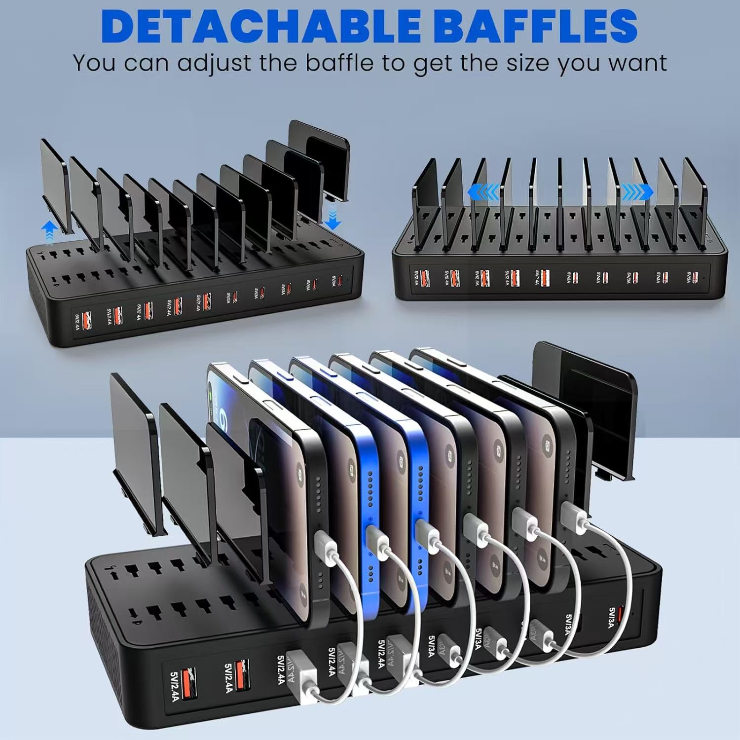 100W Power Hub Charger Stand:  - Office Xp ulasan dan harga