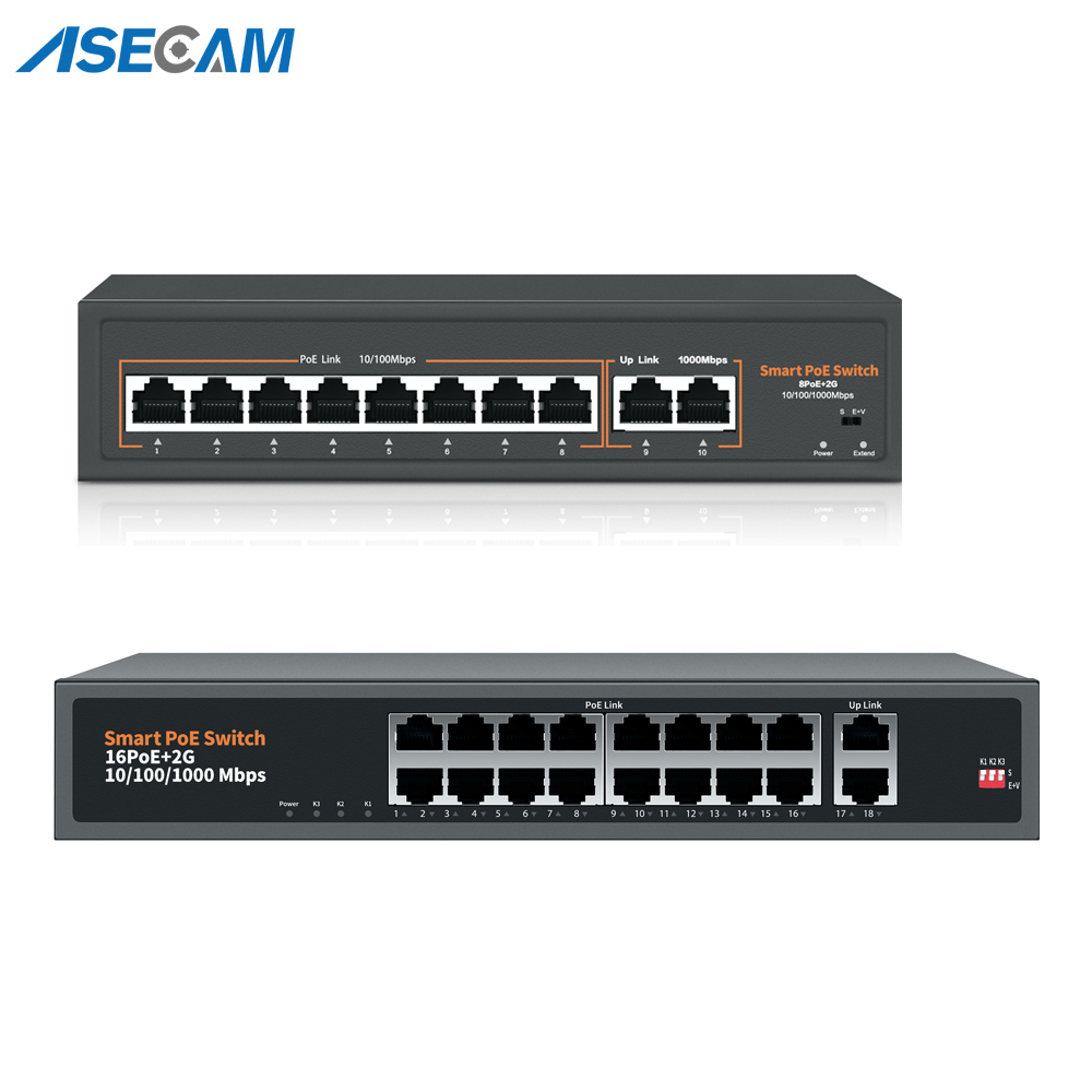 48V-52V POE POE Switch 8/16 Po - Ethernet Switch 8 Port ulasan dan harga