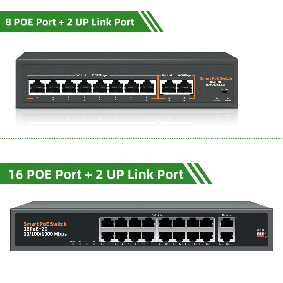48V-52V POE POE Switch 8/16 Po - Ethernet Switch 8 Port ulasan dan harga