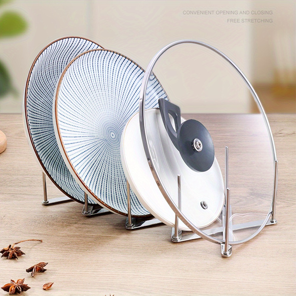 Pot Lid Rack Pan Lid Organizer - Server Rack Shelf ulasan dan harga