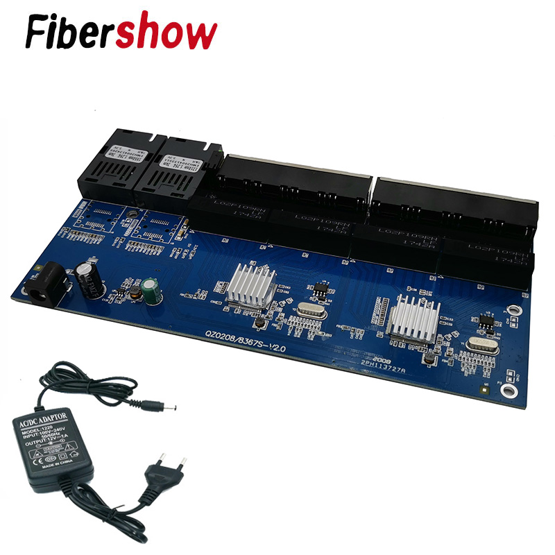 Gigabit Ethernet switch Fiber  - Ethernet Switch 8 Port ulasan dan harga