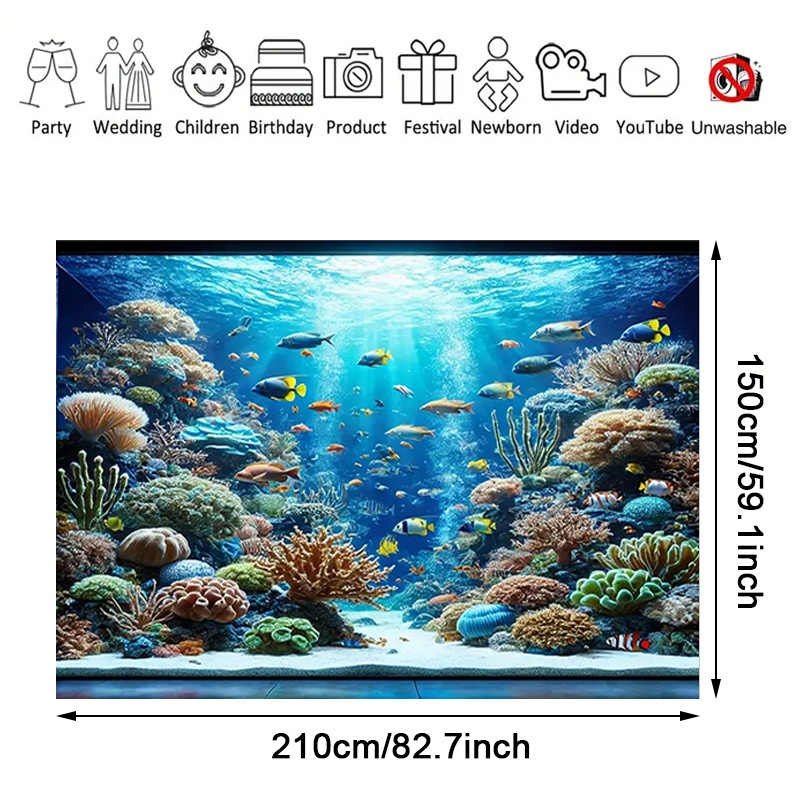 1 Underwater World Photography - Office Tech Background ulasan dan harga