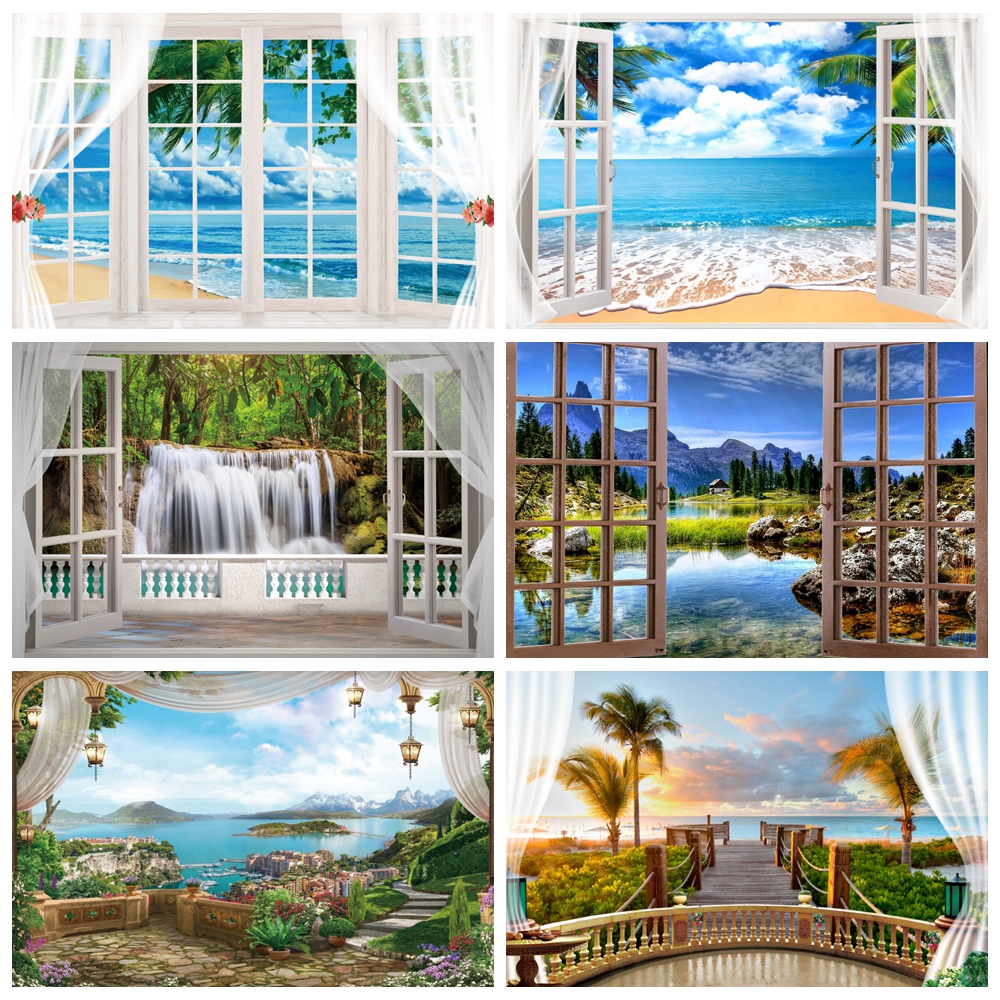 Spring Scene Window Backdrop S - Office Tech Background ulasan dan harga