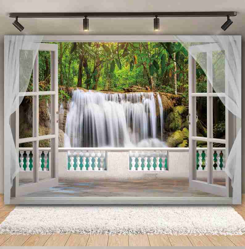 Spring Scene Window Backdrop S - Office Tech Background ulasan dan harga
