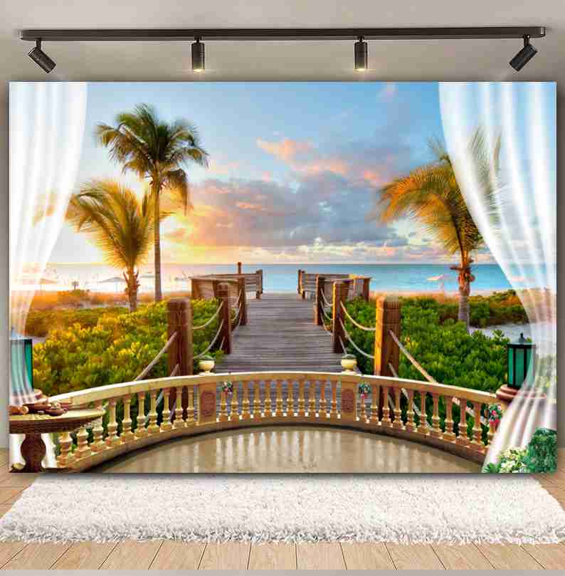 Spring Scene Window Backdrop S - Office Tech Background ulasan dan harga