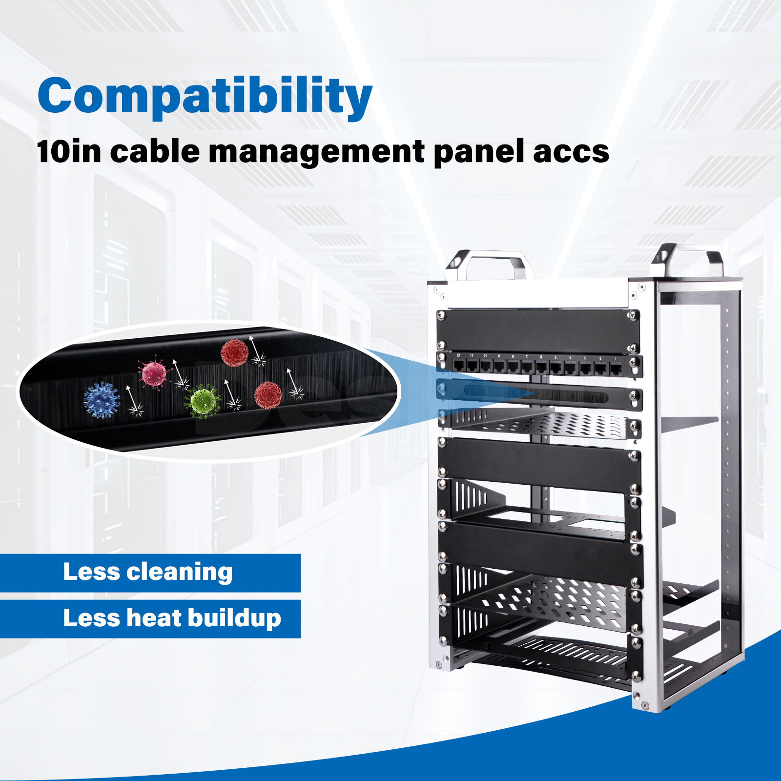 DeskPi 0.5U 10 inch Rack Shelf - Server Rack Shelf ulasan dan harga