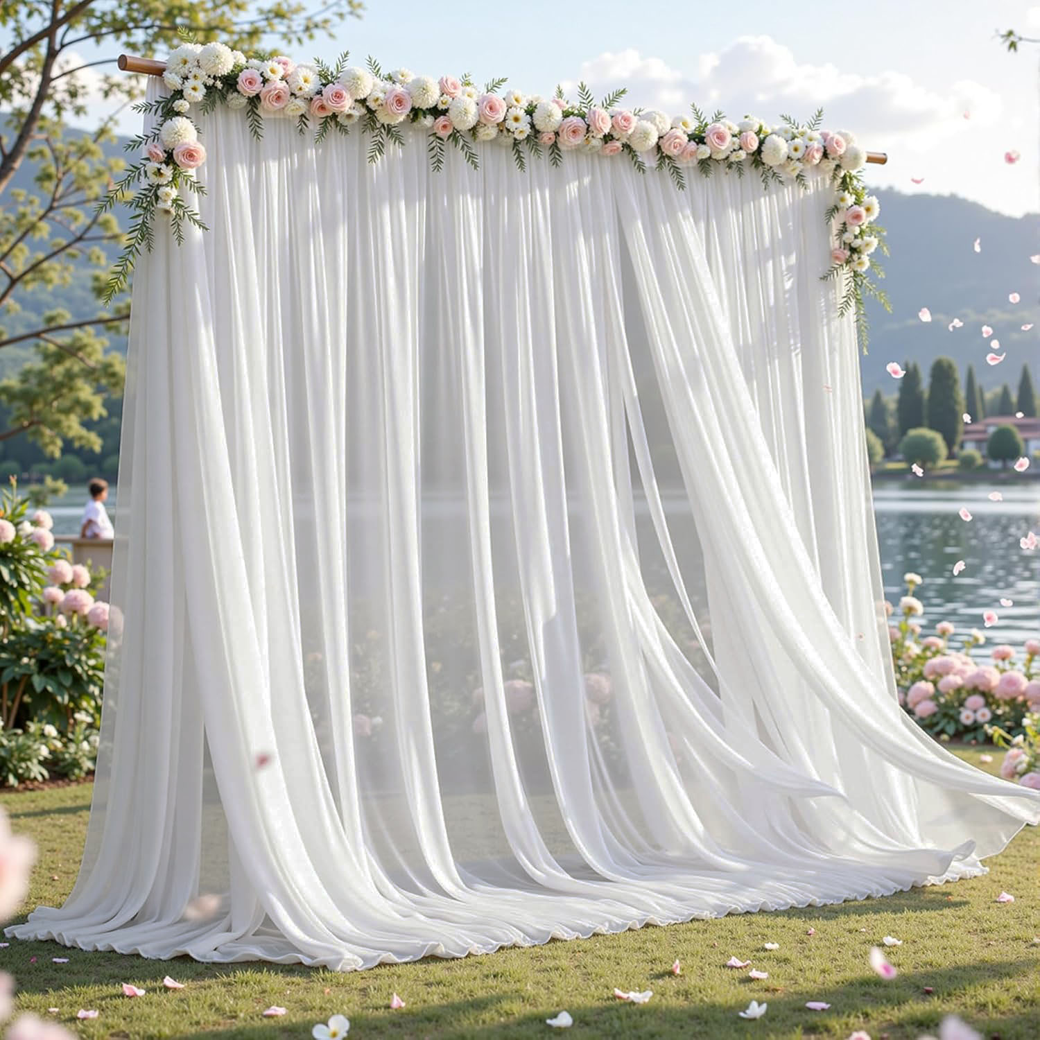 Chiffon Backdrop Curtain,Wrink - Office Tech Background ulasan dan harga