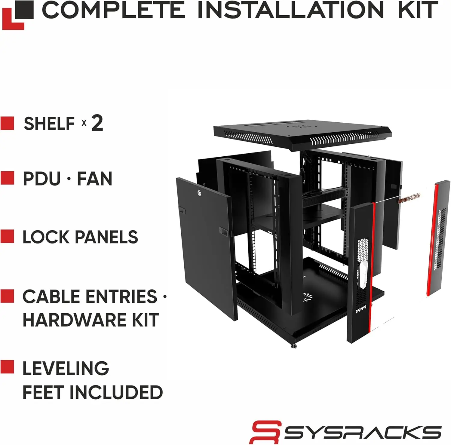 15U Wall Mount Server Rack Cab - Server Rack Shelf ulasan dan harga