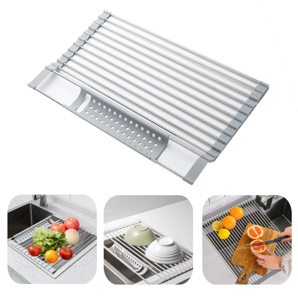 Kitchen Foldable Sink Plate St - Server Rack Shelf ulasan dan harga