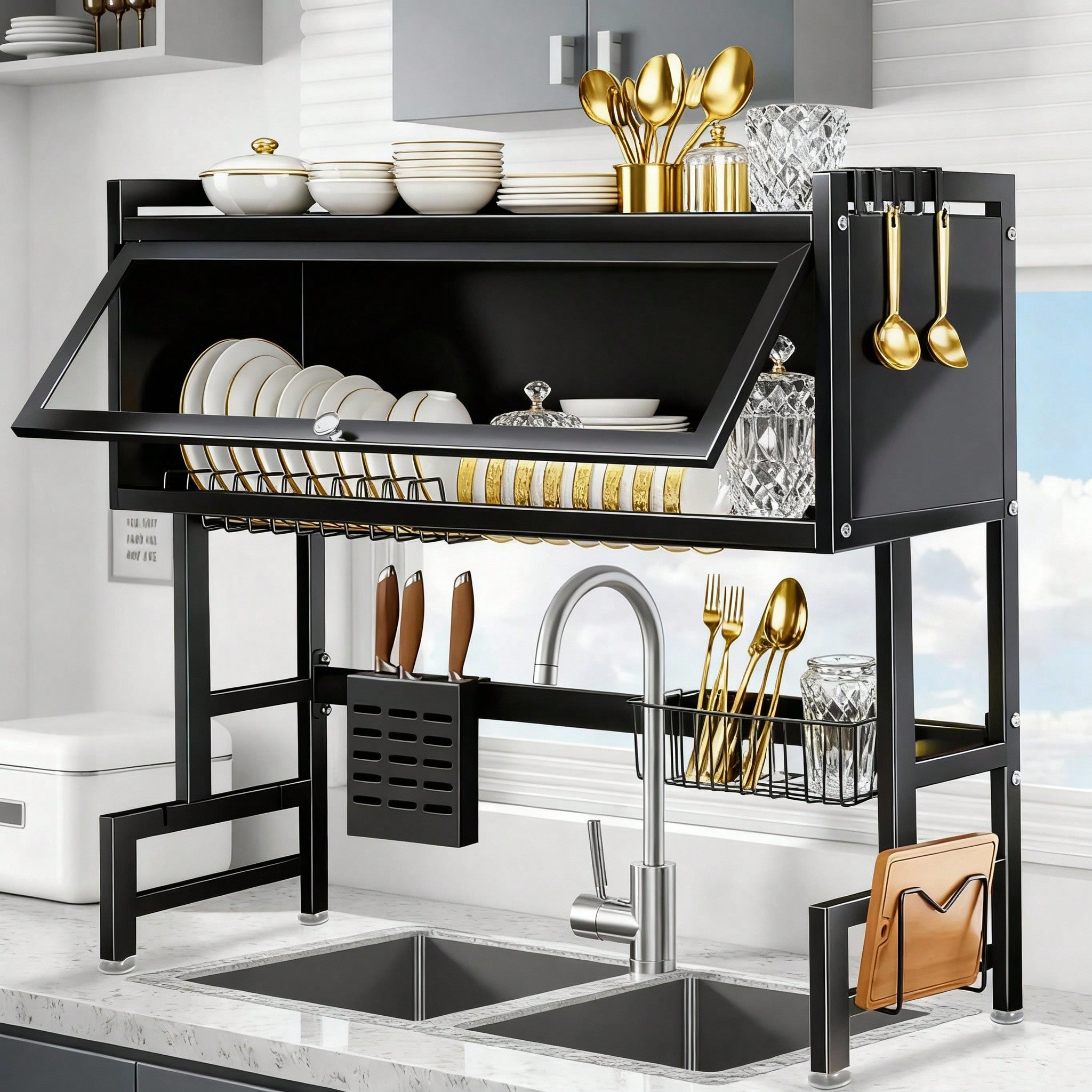 HanTai Over The Sink Dish Drai - Server Rack Shelf ulasan dan harga