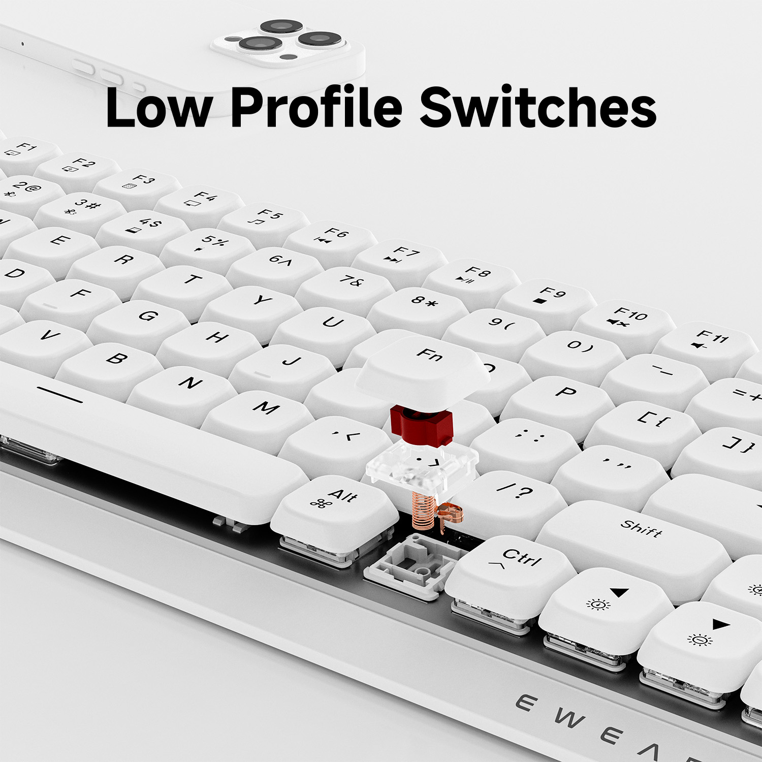 EWEADN 84 Keys Tri-Mode Low Pr - Office Tech ulasan dan harga