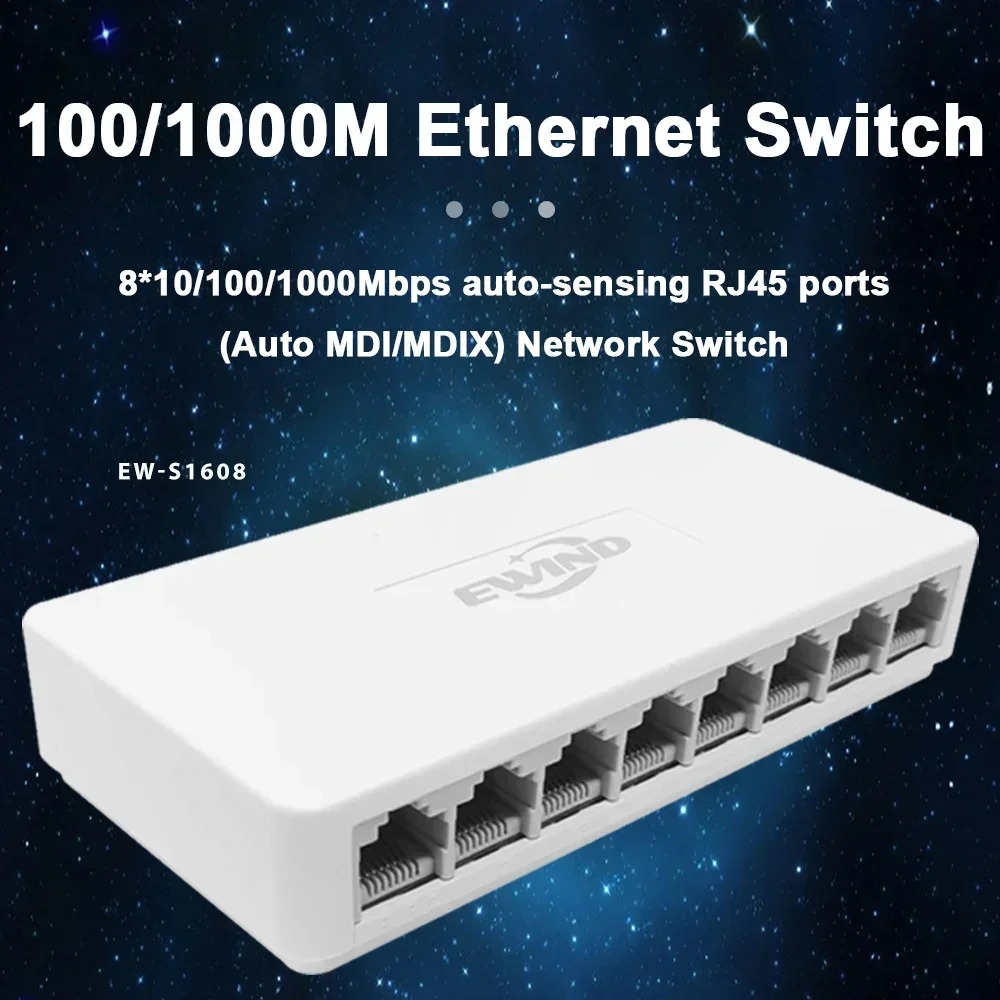 New 10/100/1000Mbps Ethernet S - Ethernet Switch 8 Port ulasan dan harga