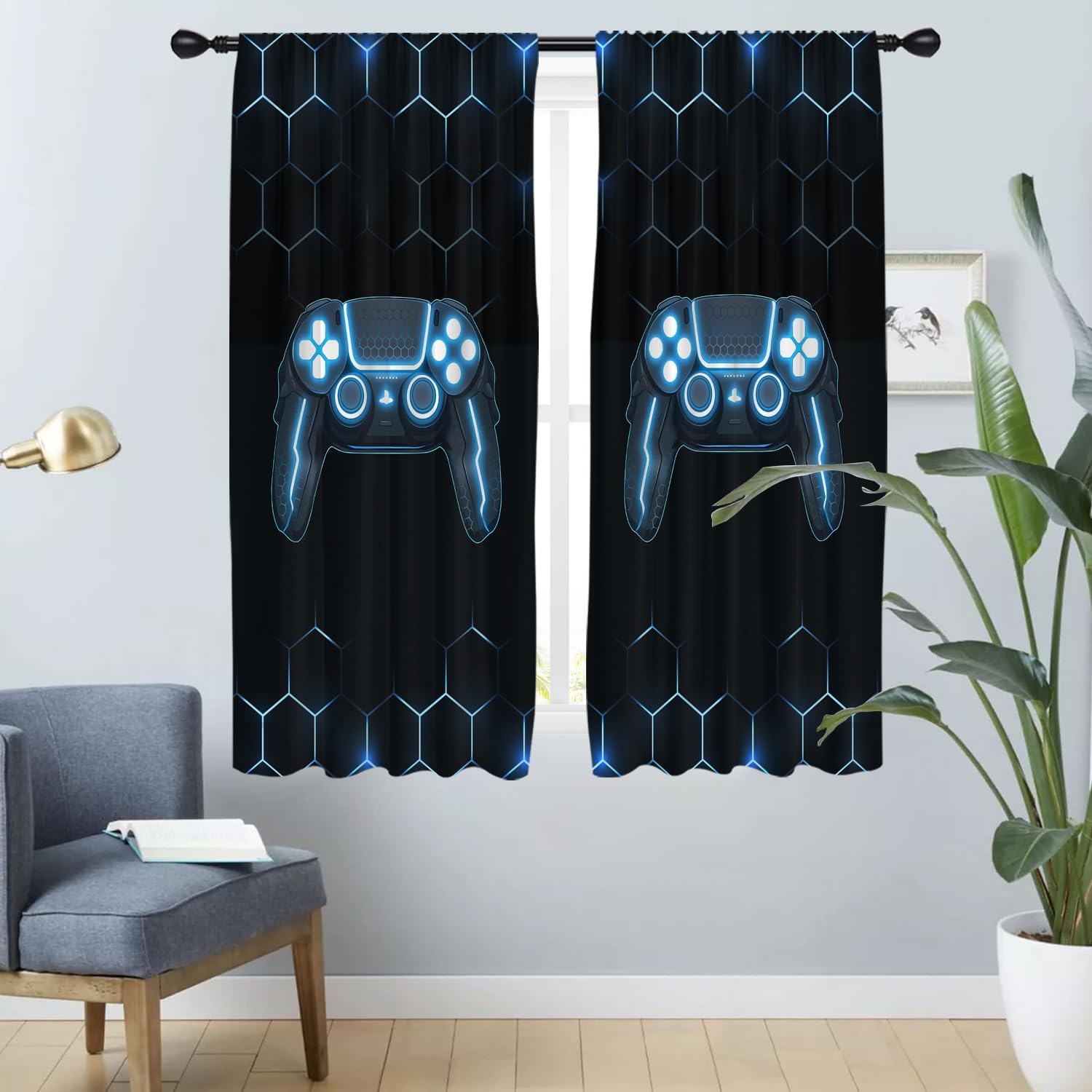 Gaming Controller Curtains Neo - Tech Office Youtube ulasan dan harga