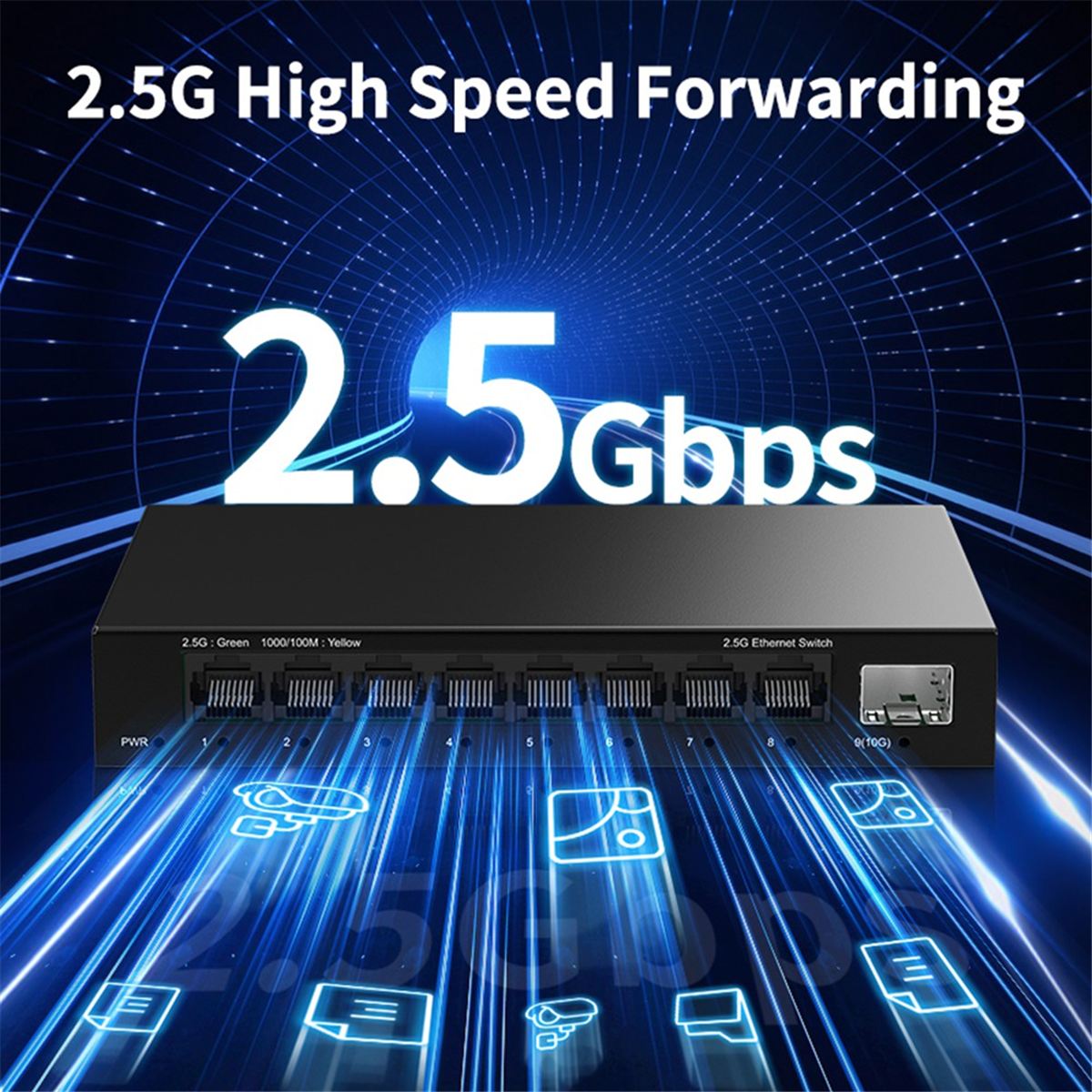 MARQ 2.5Gb 8 Port Network Swit - Ethernet Switch 8 Port ulasan dan harga