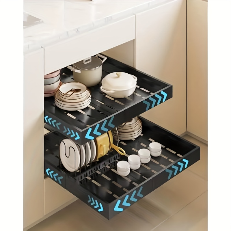 Pull Out Tray Organizer Kitche - Server Rack Shelf ulasan dan harga